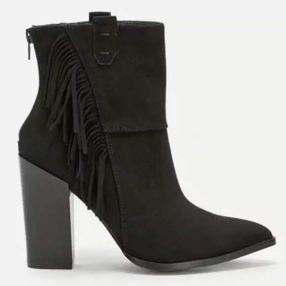 Kaiya Black Fringe Boots - Picture 6 of 8